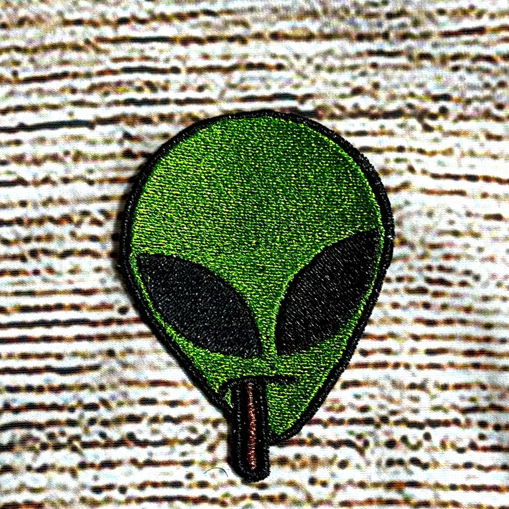 Alien with a blunt iron on patch